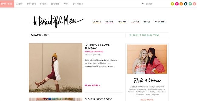 Los mejores blogs de A Beautiful Mess para diseñadores