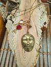 Antique venetian mask necklace