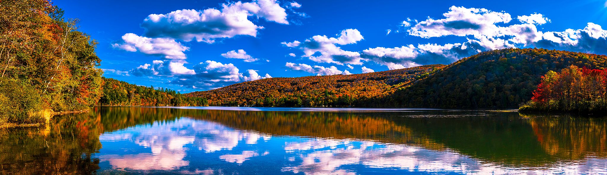 Panoramic Lake Landscape Wall Art | Panorama Perspective Photos