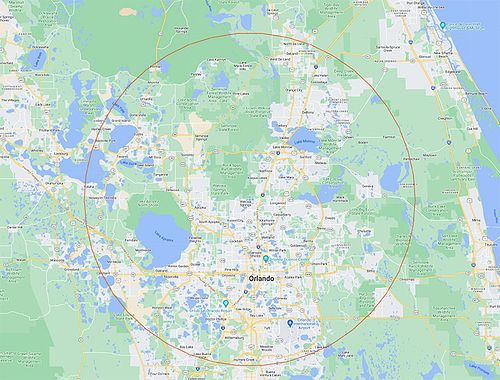 Our Service Area Covers a 25 Mile Radius of 32779 Zip Code