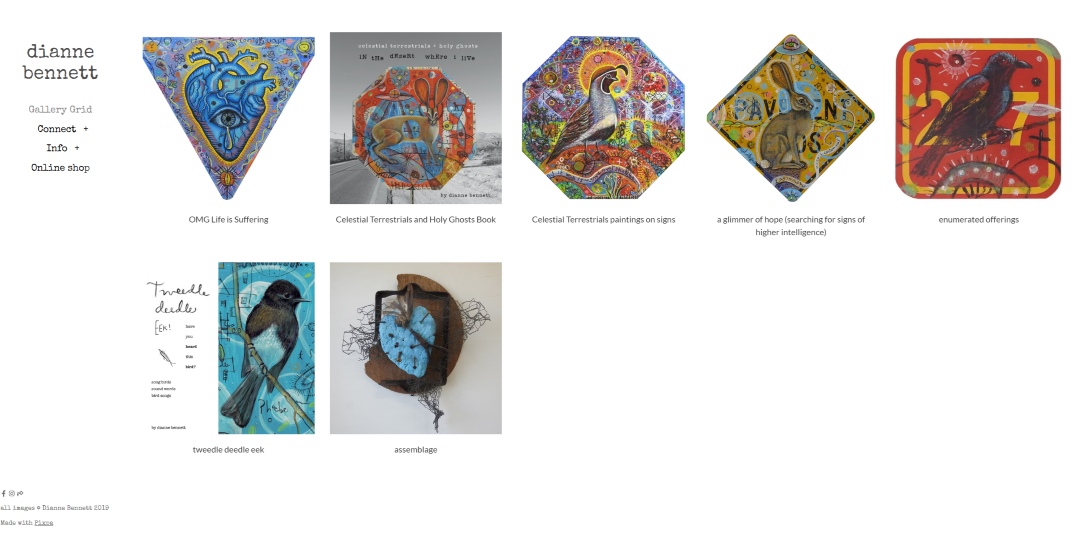 Dianne Bennet - Website met schildersportfolio