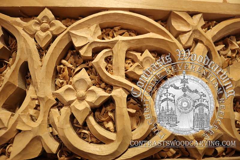 Carving St. Joseph's Monogram