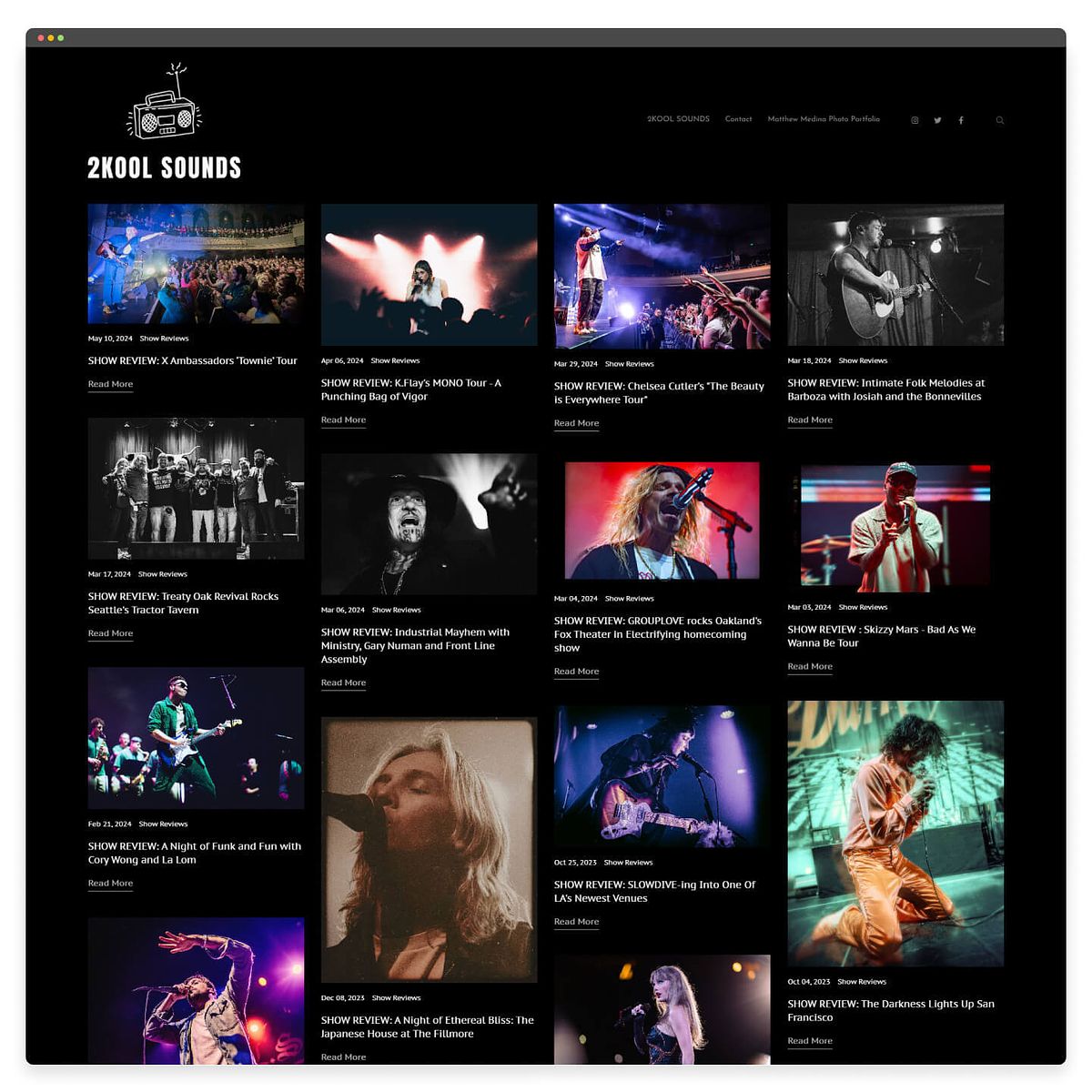 De muziekblogwebsite van 2KOOLSOUNDSS