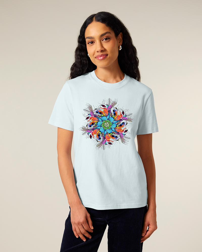 Beautiful Birds Mandala Organic Cotton T-Shirt