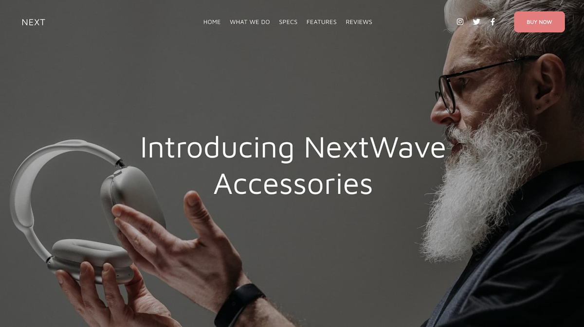 startpagina van nextwave