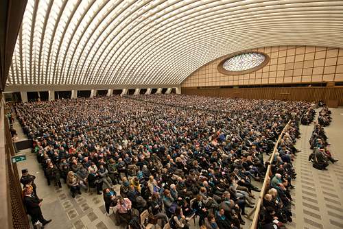Pope Francis Receives Confcooperative Representatives  "Capturing the moment when Pope Francis welcomed the representatives of Confcooperative (Italian Confederation of Cooperatives) in a historic audience at the Vatican, honoring an organization uniting
