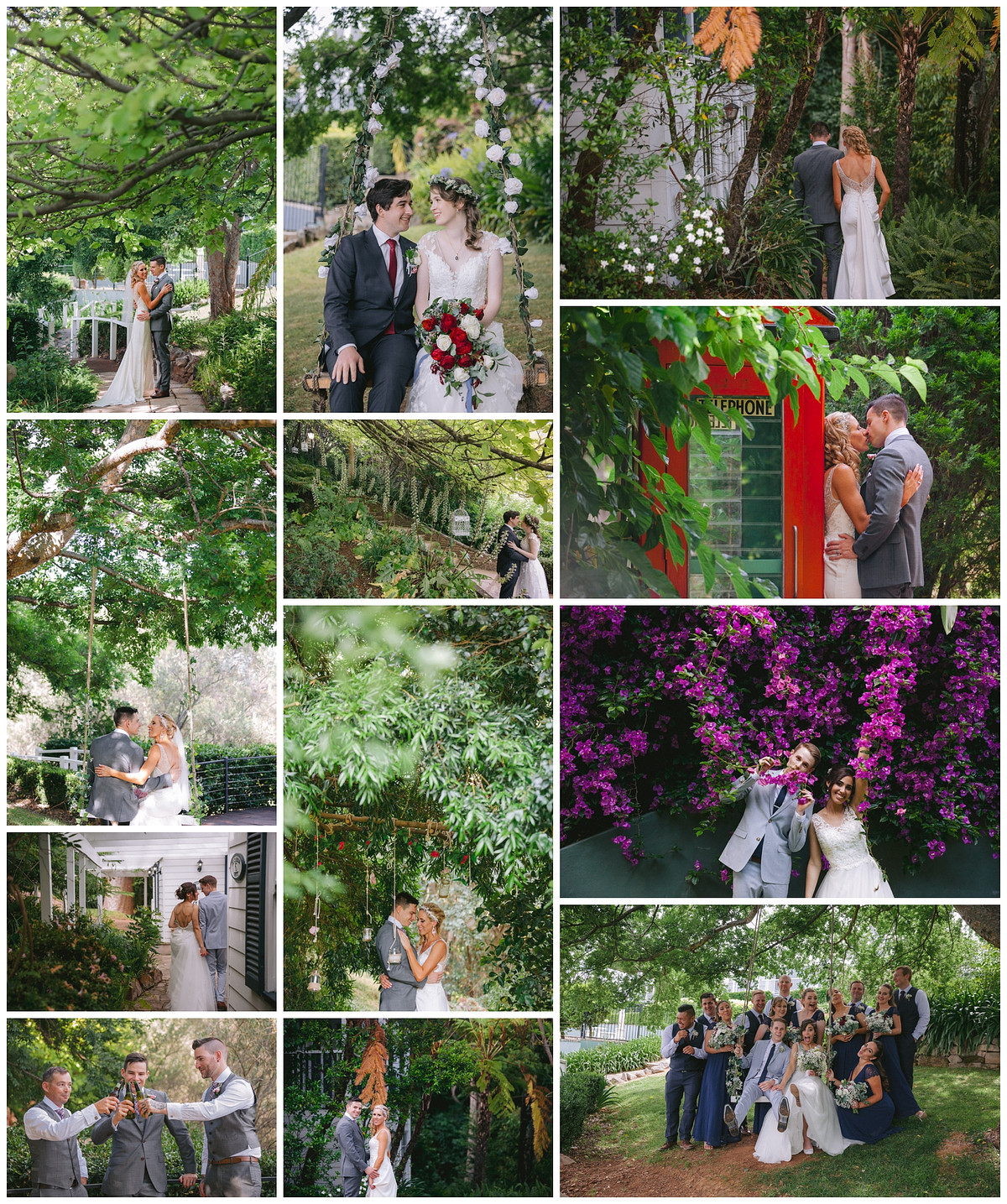 Bridal portraits at Loxley on Bellbird Hill Blue Mountains.