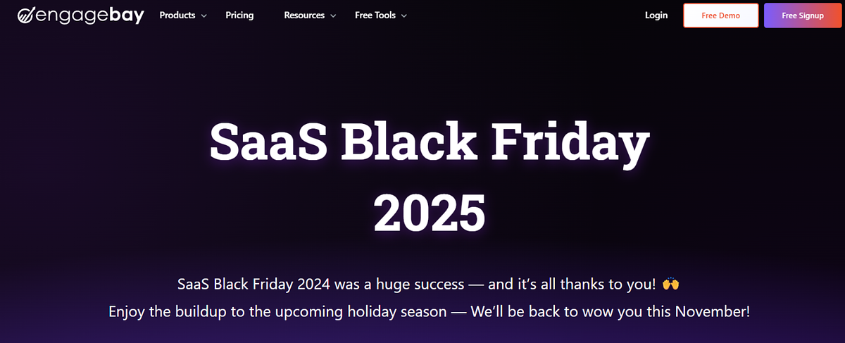 Oferta de Engagebay para el Black Friday y el Cyber ​​Monday