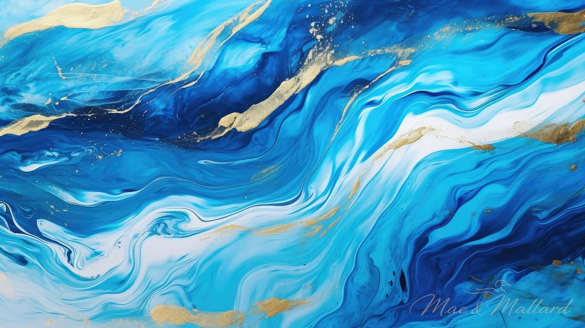 Unique marble pattern in abstract blue hues. Perfect for artisti