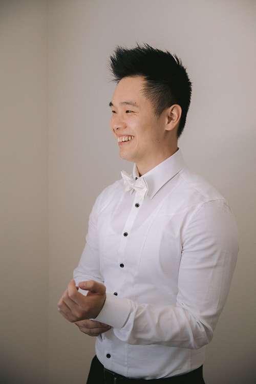Groom Getting Ready
