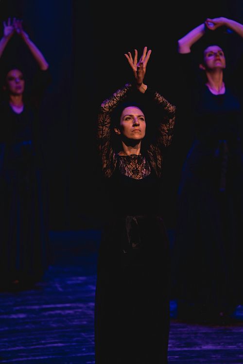 Flamenco school students performing in Poznan at the dance concert