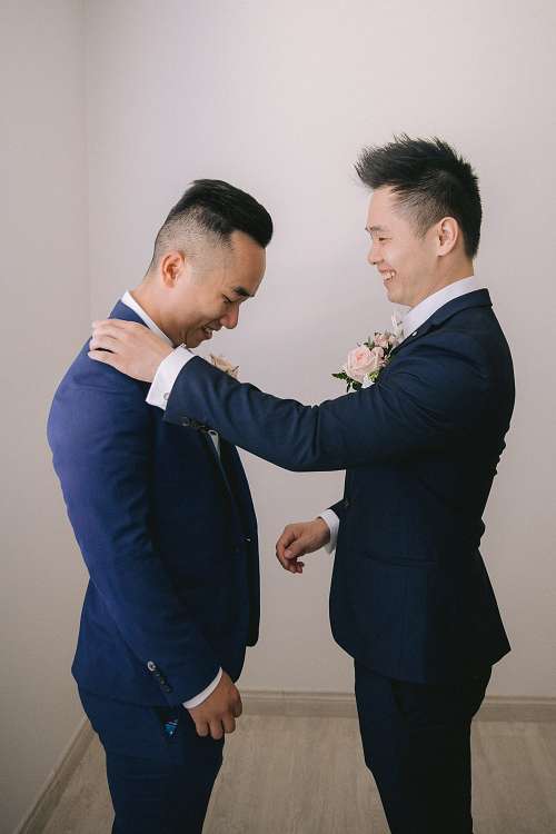Groom Getting Ready