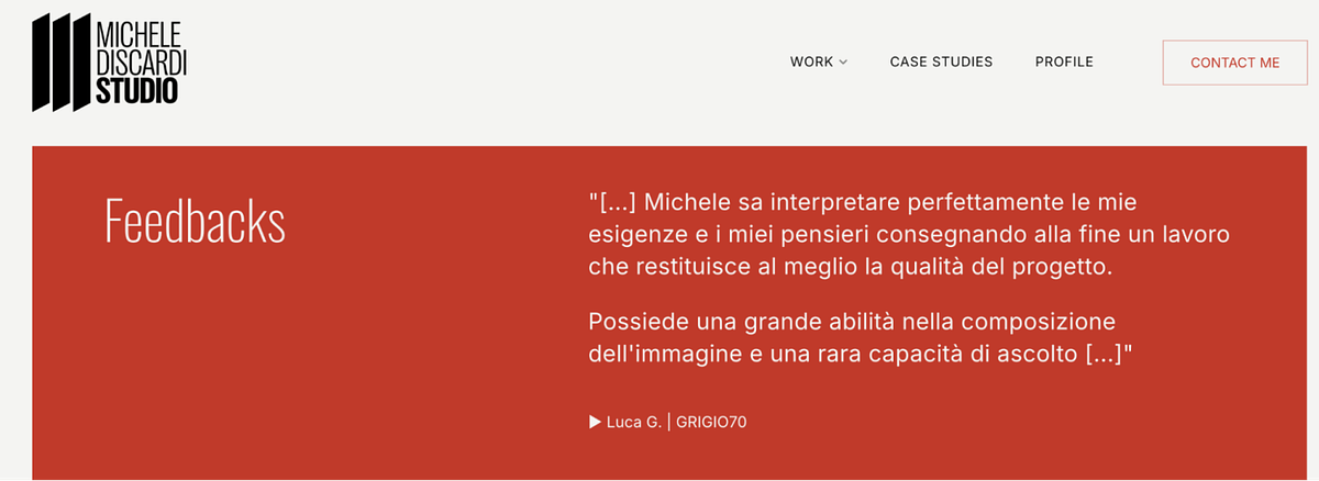 Michele Discardi's photography portfolio website