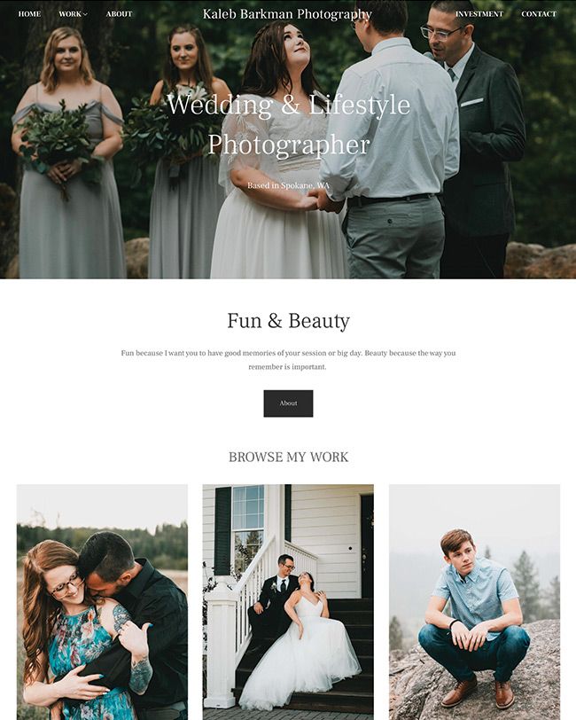 Fotografía de boda de Kaleb Barkman