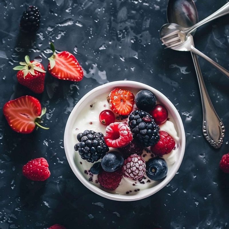 Soy Yogurt with Berries and Chia Seeds