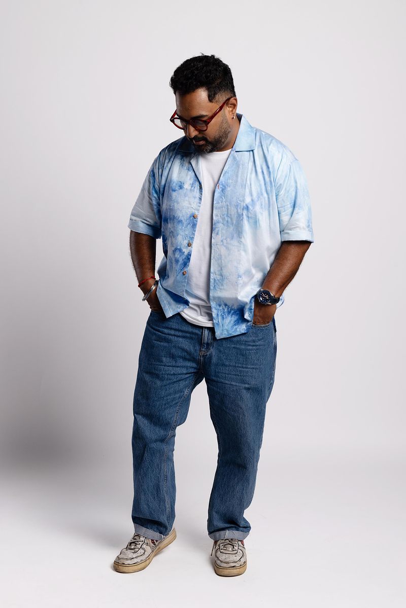 Cuban Collar Shirt Summer Sky (Blue)