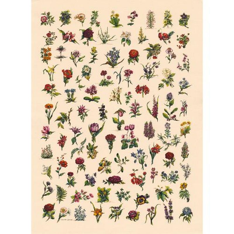 Ditsy Vintage Floral Art in Watercolour and Pen