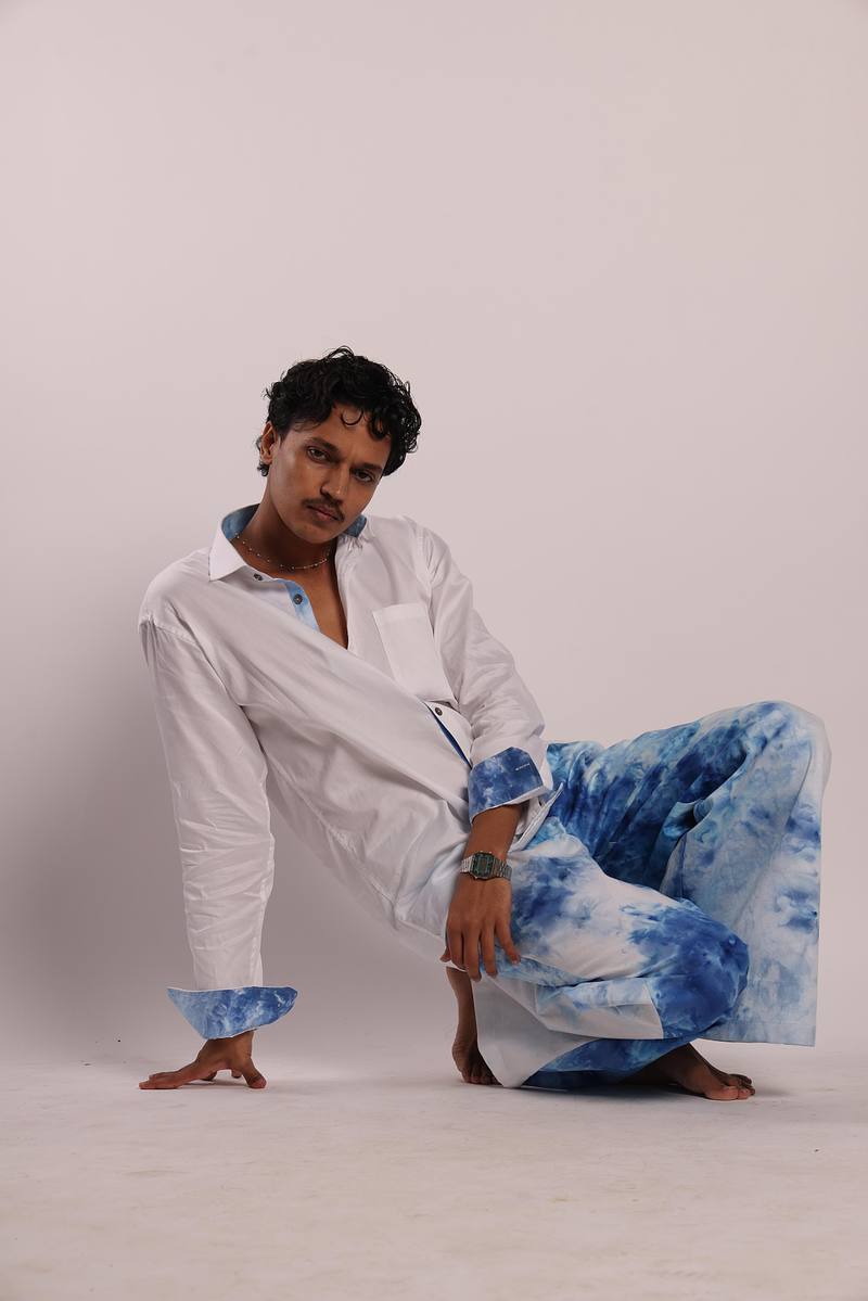 Cotton Twill Trouser - Summer Sky