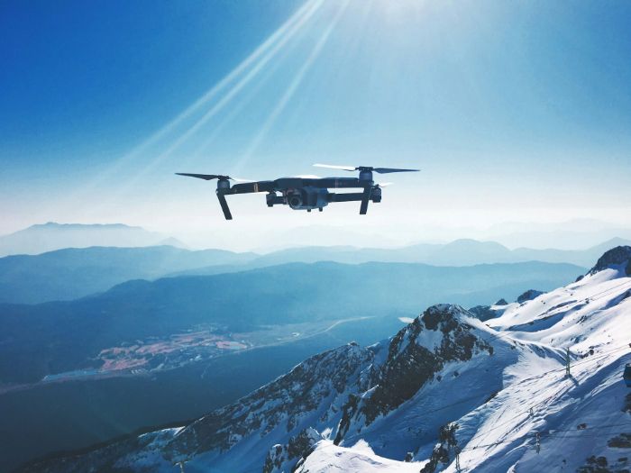 Image of an aerial footage of a drone