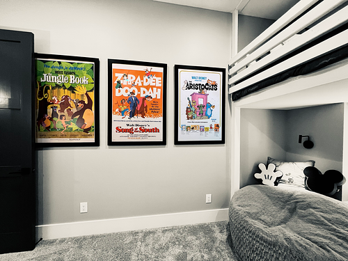 reading nook and fun wall art