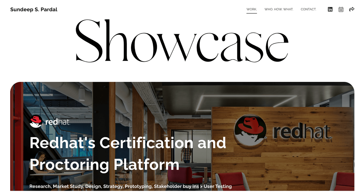 Bild der UX/UI-Portfolio-Website von Sundeep Pardal