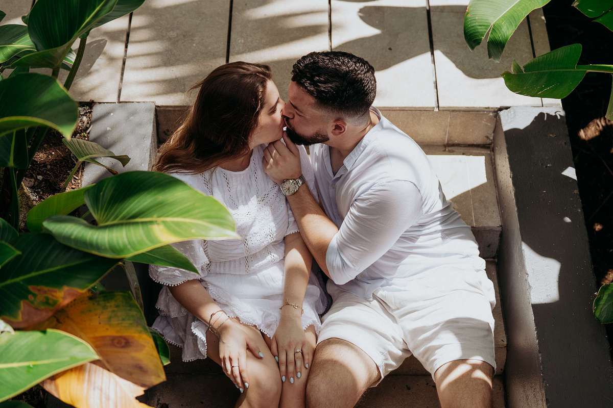 Photographer capturing engagement at Nayara Springs Costa Rica