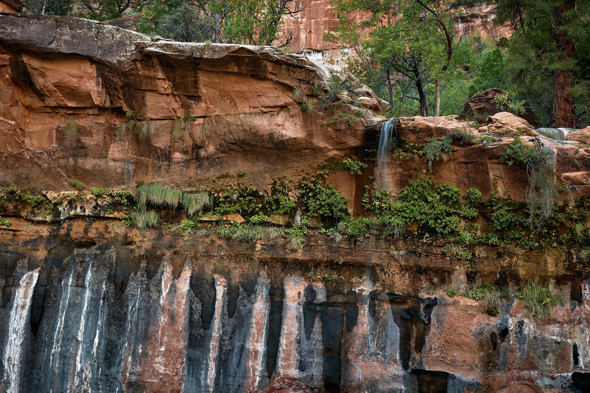 Waterfall at the Emerald Pools - Zion National Park, Utah