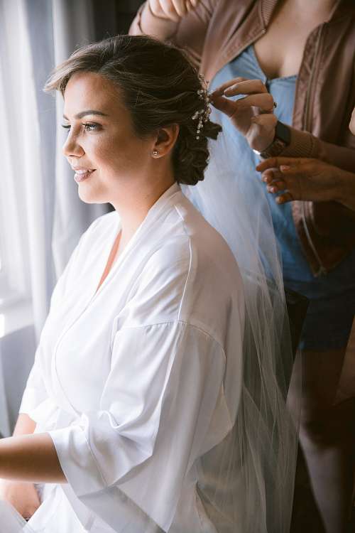 Bride Getting Ready