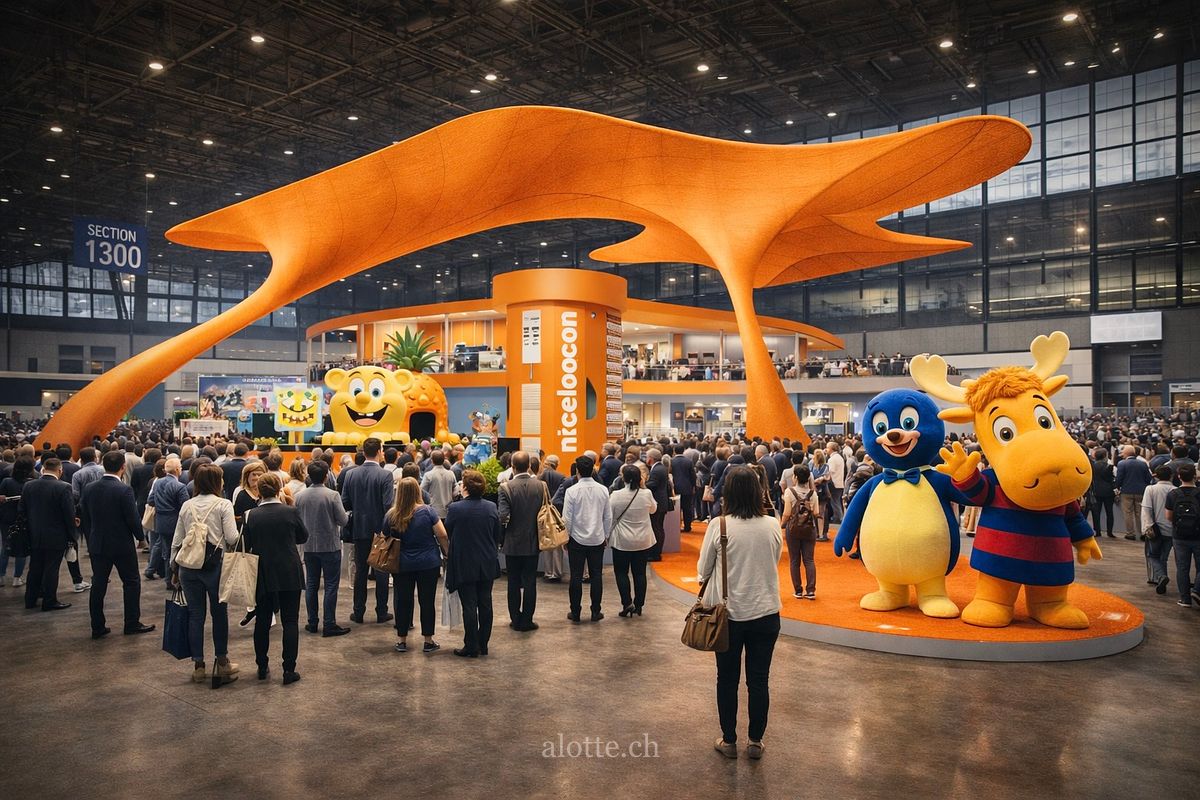 GenAI upgrade of image of Nickelodeon booth at Licensing Show | Jack Morton Martin Potter