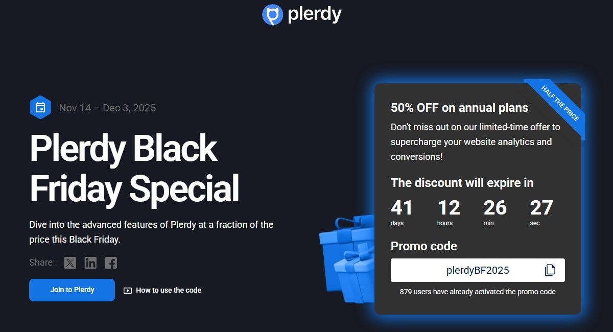 Oferta de Plerdy por el Black Friday