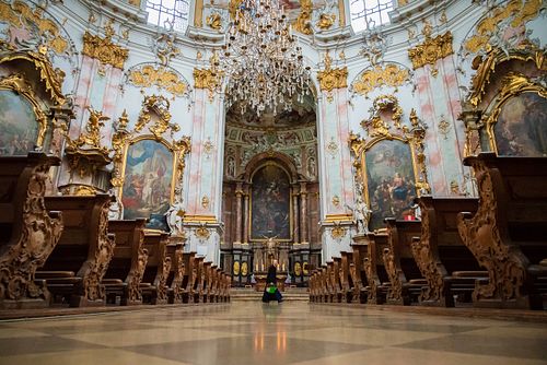 Ettal Abbey Monk at Work