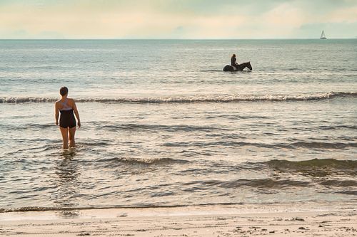 #sea #woman #horse #yacht #Liguria #Italy