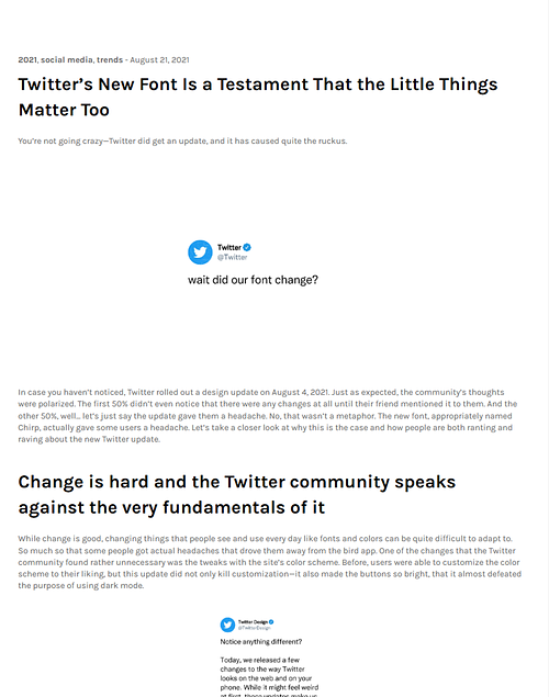Twitter’s New Font Is a Testament That the Little Things Matter Too