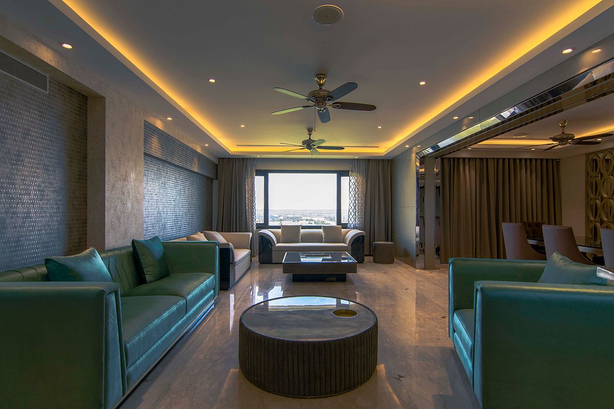 Interior view of the residential flat,