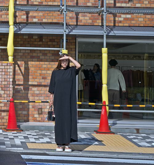 Woman in Black Dress