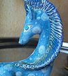 A Dappled Blue Horse, Original mini-sculpture