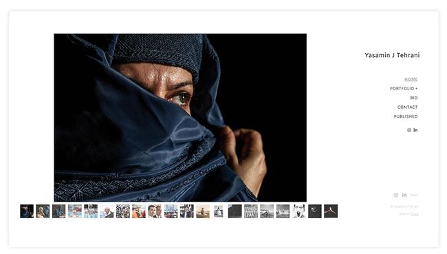 Sito web di fotografia artistica di Yasamin J Tehrani