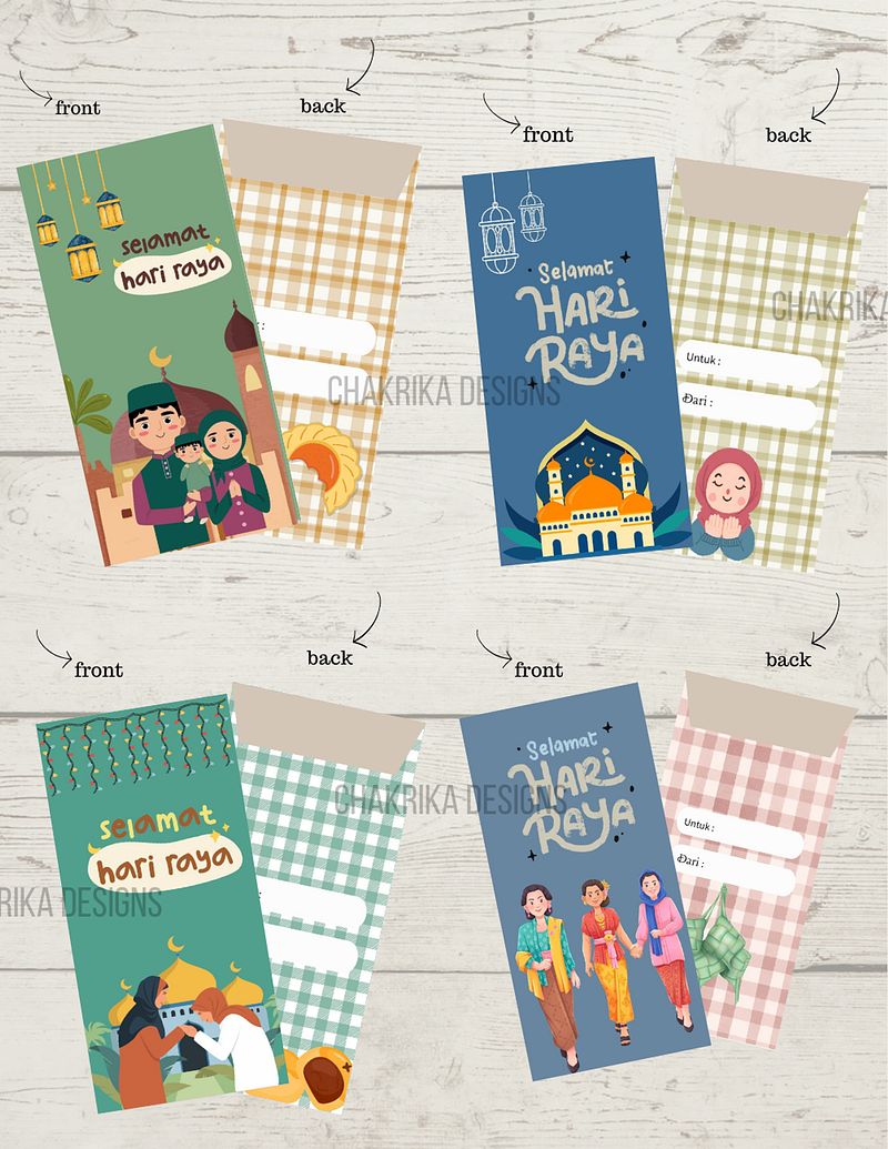 HARI RAYA Envelope| Print Downloads I money Packets I Chakrika Designs ...