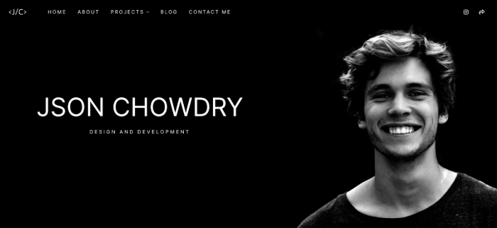 Een afbeelding van een persoon en zijn naam