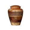 Classic Engraved Lines Wooden Cremation Urn – Handmade Natural Memorial