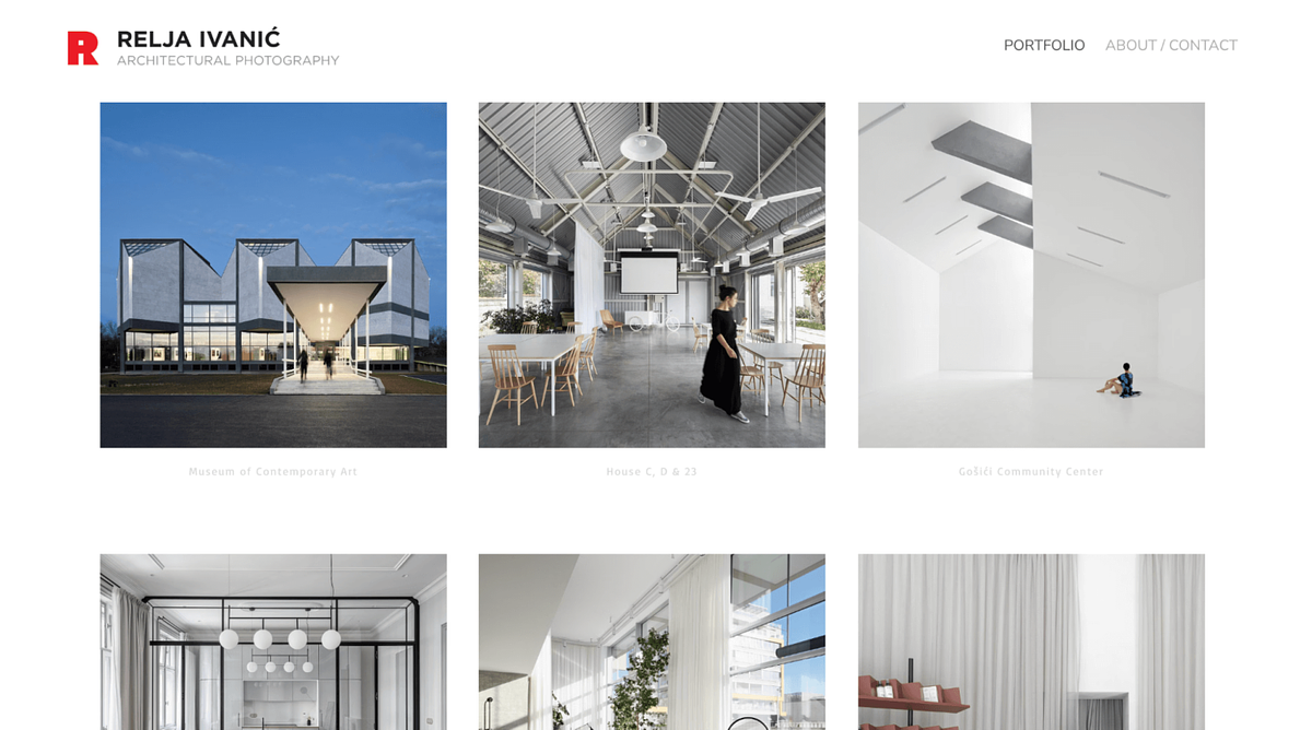 Site du portfolio architectural de Relja Ivanic