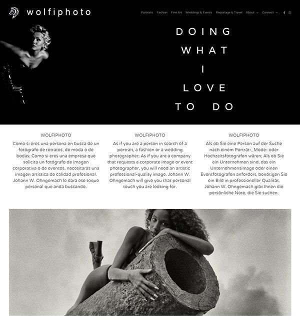 Exemplos de sites do portfólio Johann Wolfgang Ohngemach
