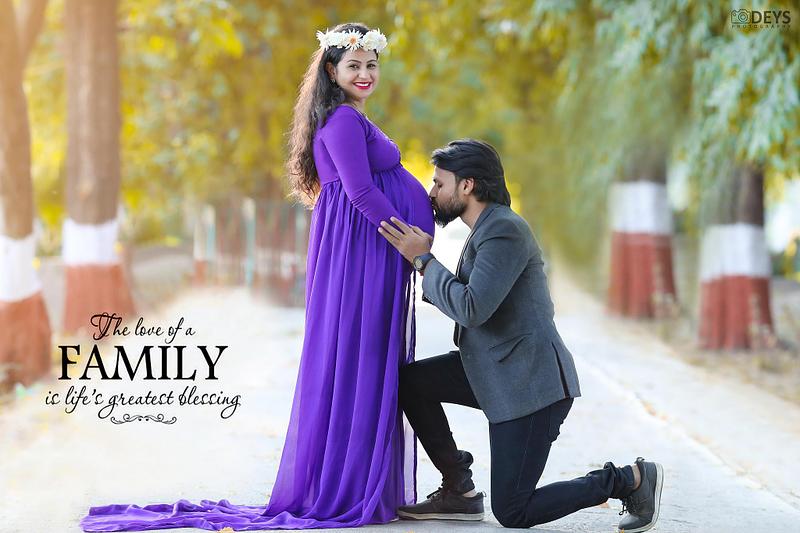 DP007 - Purple Maternity Gown