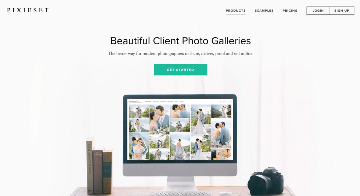 Page d'accueil de Pixiset