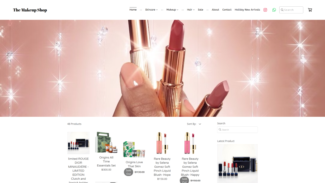 Loja de comércio eletrônico TM Shops