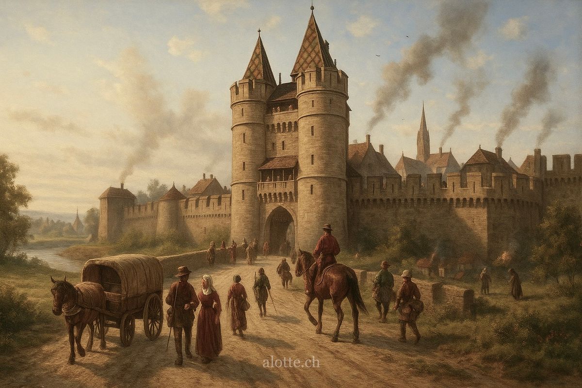 GenAI generated Image of Spalentor Basel in 1420 | Martin Potter