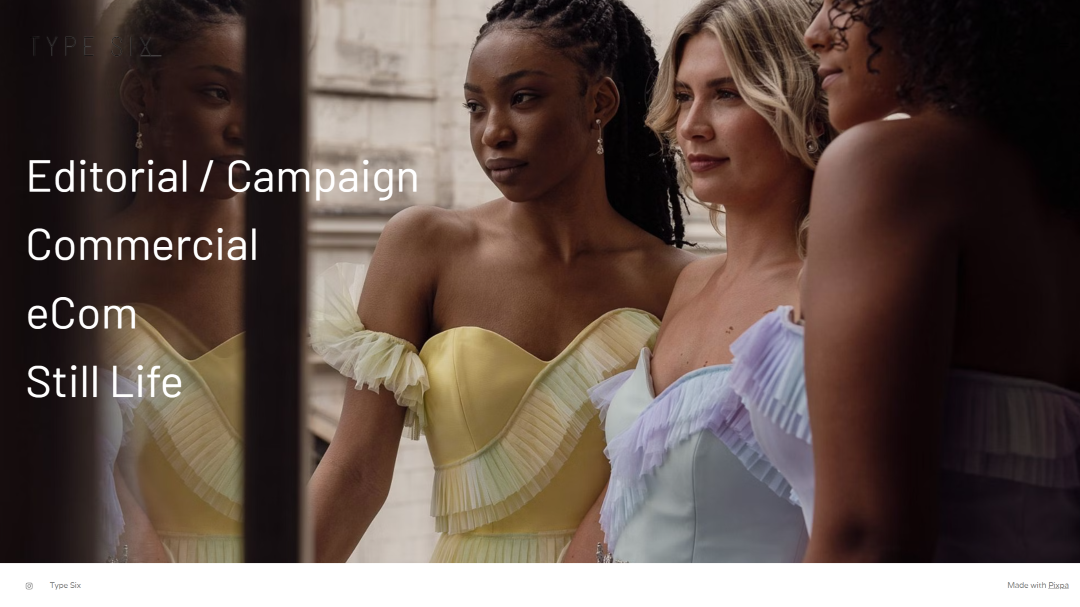 Screenshot of Type Six's Modeling Portfolio