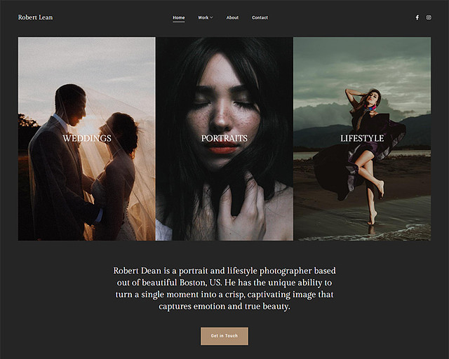 Titan - Pixpa Modèle de site Web de portefeuille de mariage