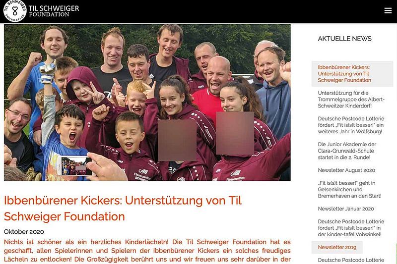 Unterstützung von Til Schweiger Foundation