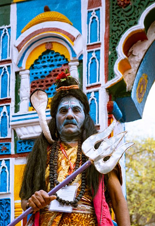 man, artist, depiction, coloring the face, dancer